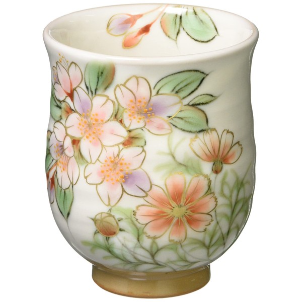 Kyo Ware KTA580-02 Kiyomizu Pottery Kiln Tea Cup Small Flower Transfer