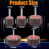 Mixiflor 20 Pcs 5 Sizes 60/80/120/240 Grits Abrasive Flap Wheel