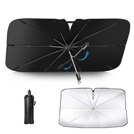 Gohill Car Sun Shade (2025 Improved Model, Reinforced Decong, Bendable Middle Rod, Perfect Fit) Sun Shade Car Front Umbrella Type, Foldable, Front Sun Shade, Car Sun Shade, Light Blocking, Heat