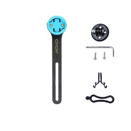 Palumma Bike Computer Mount, Carbon Fiber Bike Handlebar Mount Extension Mount for Wahoo Series (for Wahoo&Matte Black)