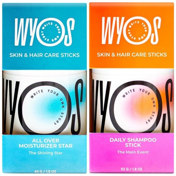 WYOS All Over Moisturizer & Shampoo Stick Bundle | Travel