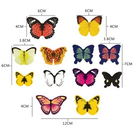 Jaamso Royals 'Multicolor 3D Butterflies' Wall Sticker 4 Combo of 76 Piece (PVC Vinyl, 3D Butterflies Stickers)