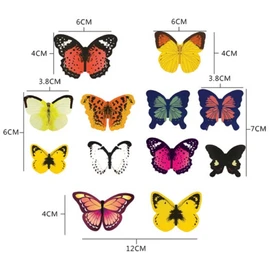 Jaamso Royals 'Multicolor 3D Butterflies' Wall Sticker 4 Combo of 76 Piece (PVC Vinyl, 3D Butterflies Stickers)