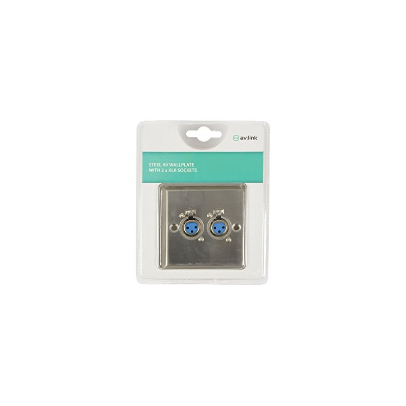 XLR Steel Socket Wallplate