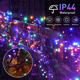 GlobaLink Outdoor Christmas Lights 7.6M760LED Multicolour Cluster Christmas Lights 8 Modes Christmas Tree Lights Plug in IP44 Waterproof for Outdoor Indoor Xmas Tree Garden Party Decor