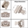 DecoBasics Brushed Nickel Cabinet Hinges for Kitchen Cabinets (1 Pair