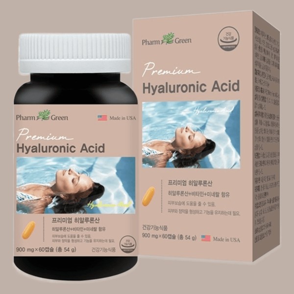 Palmgreen Premium Hyaluronic Acid 900mg 60 Capsules, Basic / 팜그린 프리미엄 히알루론산 900mg 60캡슐, 기본