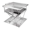 Campingmoon BBQ Grill Fire Pit Foldable Stainless Steel - Large