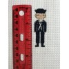 Miniature Navy Sailor finished cross-stitch - great gift idea -
