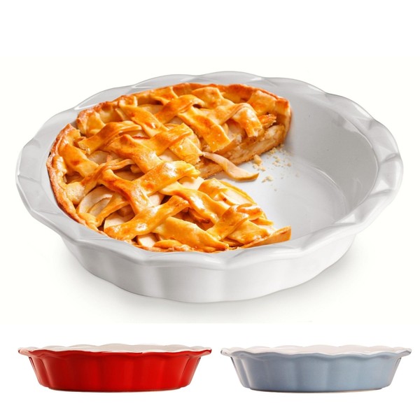 Muldale Ceramic Pie Dish 23cm Fluted - 9 Inch Apple