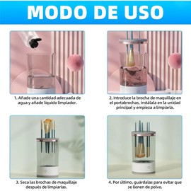 Limpiador Eléctrico de Brochas de Maquillaje,Limpiador Automática de Brochas de Maquillaje para Eliminar la Suciedad y los Residuos, grandes regalos para esposa y novia