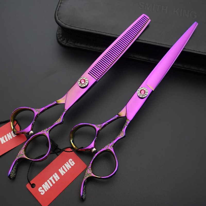 Juego de tijeras de corte de pelo profesional con estuche