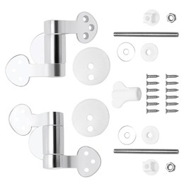 Bamyli Toilet Seat Hinges,Soft Close Toilet Seat Fittings,Toilet Seat Fixing Kit,Replacement Toilet Seat Hinges with Fittings Accessories and Repair Parts, for Most Wooden Resin Seat