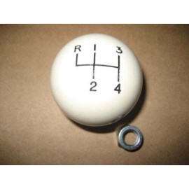 Core Shifters 4 speed engraved shift knob IVORY 3/8"-16 for Hurst chrome shifter sticks