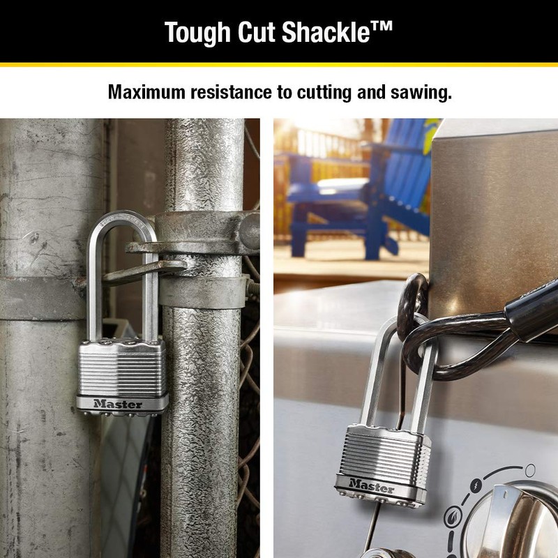 Master Lock M5XTLJ Magnum Heavy Duty Outdoor Padlock with Key,