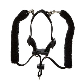 Sporn Original Training Dog Halter Harness, Medium Size No Pull Harness for Dogs with Black Padded Sherpa Sleeves, Breathable Dog Head Halter Harness, Provides to All Medium Breeds