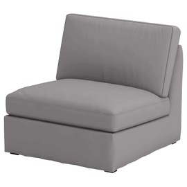 Cotton Replacement Sofa Cover Compatible with IKEA Kivik 1 Seater Sofa Chair, Or Kivik Armchair Slipcover (Lighter Gray)