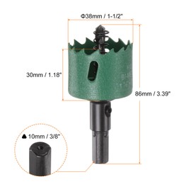 HARFINGTON Bi-Metal Hole Saw 38mm (1-1/2") M42 HSS (High Speed Steel) Hole Saw Drill Bit Cutter for Wood Plastic Metal Sheet Plasterboard