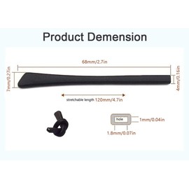 Eyeglass End Tips, 12 Pairs Silicone Anti-Slip Ear Sock Pieces Tube Sleeve Eyewear Soft Replacement Tips ONLY for Thin Slim Wire Eyeglass Sunglasses Legs Black Purple