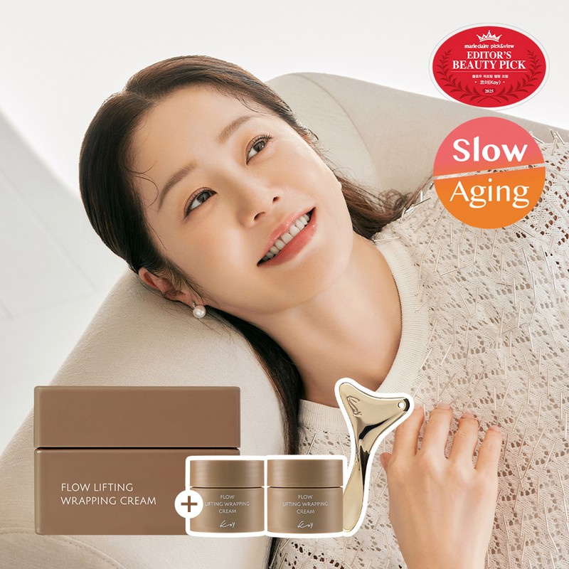 Koi Flow Lifting Wrapping Cream 50ml Set (+Gua Sha Massager