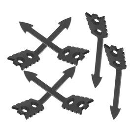 Gatuida 6pcs Heavy Duty European Mount Skull Hanger for Deer and Elk Arrow-Shaped Metal Bracket for Antelope Skulls Wall Display for Home Office Bars and Cafes