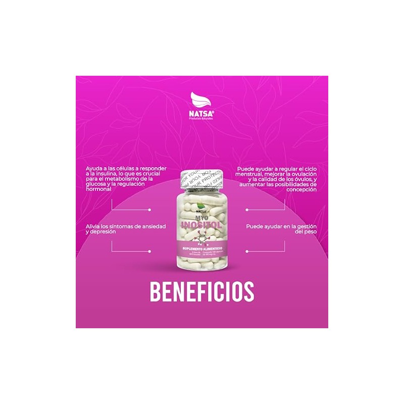 MYO Inositol 100 cápsulas, calidad Premium