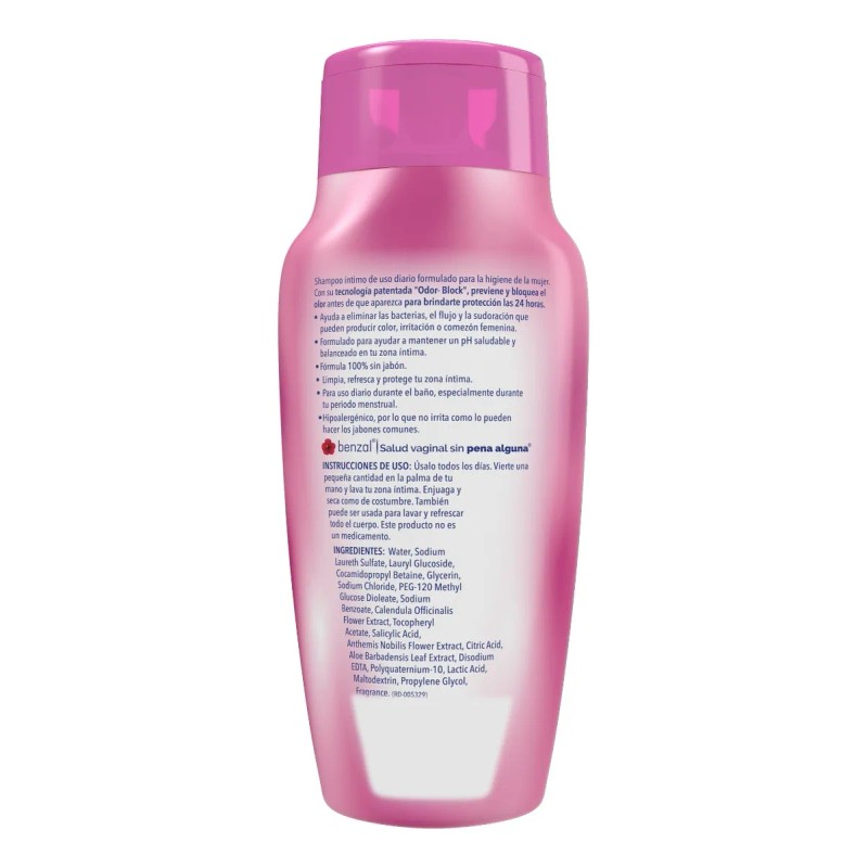 Benzal Odor Block Wash Shampoo Íntimo Diario 355ml