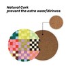 Checkered 2 Pack Car Cup Holder Coasters Absorbent Ceramic Coaster