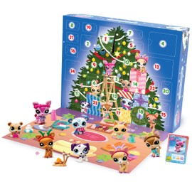 Bandai - Littlest Pet Shop - Advent Calendar of the Pet Shop - 8 Pet Shop and 16 Accessories - 24 Day Christmas Calendar - Mini Animal Figures to Collect - Toy for Children from 4 Years - BF00609