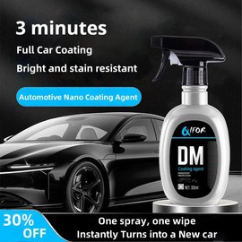 QIFOR Car Coating Spray - Quick Effect Coating Agent, Dustproof & Glazing Effect, Lasting, Quickly Coat Car Wax Polish Spray Waterless Wash - capacities: 600ML