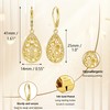 Teardrop Gold Filigree Leverback Dangle Earrings for Women Trendy Gifts