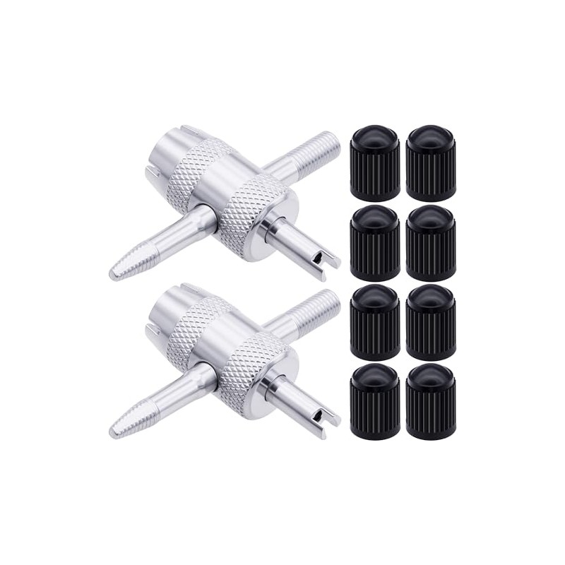 MEAJOO 4-in-1 Valve Core Tool Kit (2 Pcs) with 8