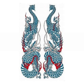 Festival Makeup R232, Dragons, Blue (17.5 cm x 10 cm)