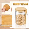Tessco Set of 8 Glass Jars with Bamboo Lids and