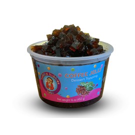Premium Coconut Jelly Dessert Topping by Buddha Bubbles Boba (Coffee/Espresso Jelly)