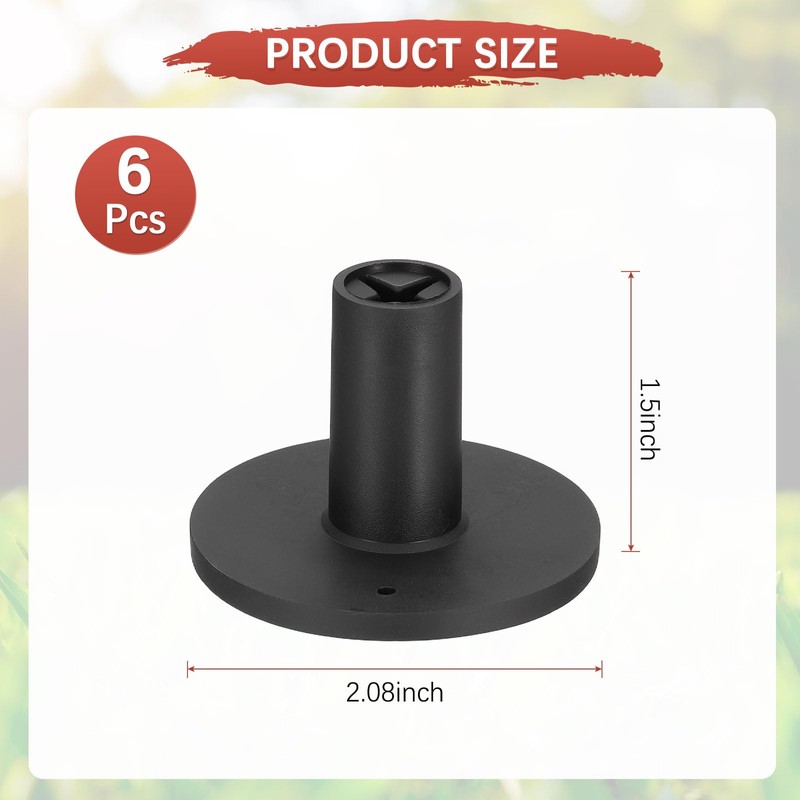 TIXIPEM 1.5IN Rubber Golf Tees [6PCS] - Flexible Stable Ball