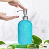 SlowVibes 18Oz Bling Blue Soap Dispenser with Rust Proof Stainless
