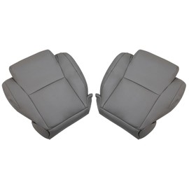 SecosAutoparts Driver & Passenger Side Bottom Replacement Leather Seat Covers Graphite Gray Compatible with Toyota Tundra Sequoia Based SR5 Limited 2007 2008 2009 2010 2011 2012 2013