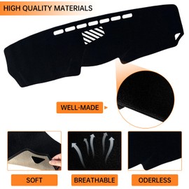 Dooyilets Car Dash Cover Mat Fit for 2006-2013 Lexus IS250 IS350, Dash Board Cover Pad Carpet, Dashboard Mat Non-Slip Pad Carpet Sunshield Protector Interior Accessories (Black)