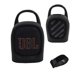 LeoTube Silicone Cover for JBL Clip 5 Bluetooth Speaker, Protective Case (Black)
