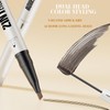 2-in-1 Eyebrow Pencil and Brow Gel with 4-Tip Pen for
