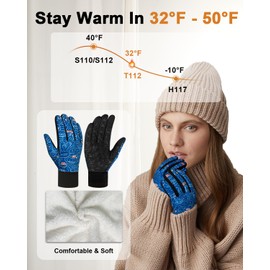 RIGWARL Touchscreen Gloves for Running Bike Anti-Slip Warm Gloves for Cycling Sports Biking Hiking Driving Walking