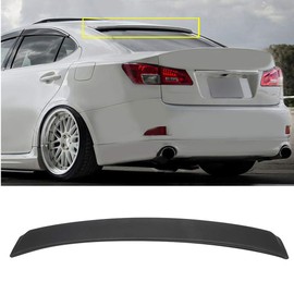 ZSPART Rear Roof Spoiler ABS Fits for 2006-2013 for Lexus for IS250 IS350 ISF Rear Window Roof Top Spoiler Wing Matte Black Spoiler
