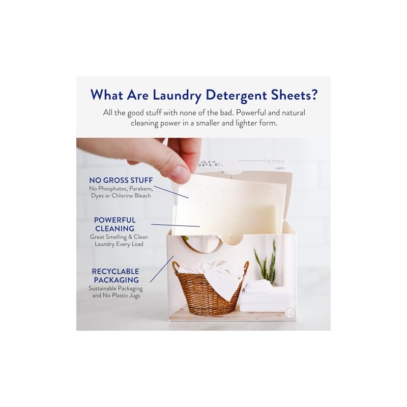 The Clean People Laundry Detergent Sheets - Laundry Soap -