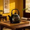 KEYDUACU Japanese Tea Set, Kiln-Formed Ceramic Tea Set, Plum Blossom