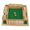 Four Sided Flop Game for Kids Adults Wooden Board Game