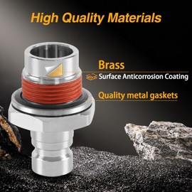 KPALAG Engine Coolant Drain Check Valve with Gasket, Radiator Rad Springlock Drain Valve Coupler, Coolant Drain Quick Coupling Compatible with Volvo Mack Trucks Replace# 1676622