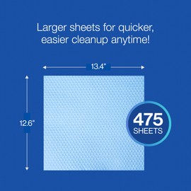 EZbrnd Heavy-Duty Cleaning Cloths Towels, Jumbo Roll, Blue Shop Towels, 475sheets/roll [X80]