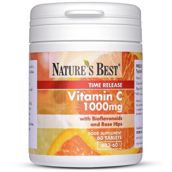 Natures Best Vitamin C 1000mg, Time Release Formula With Bioflavonoids and Rosehips, 360 TABLETS IN 2 POTS