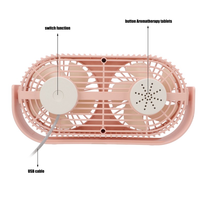 Double Fan USB Charging Fast Heat Dissipation 360° Rotation Double